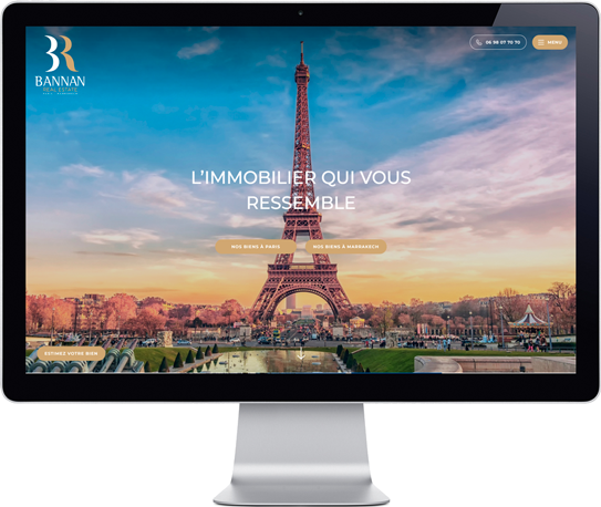 Réalisation de site template immobilier PARIS